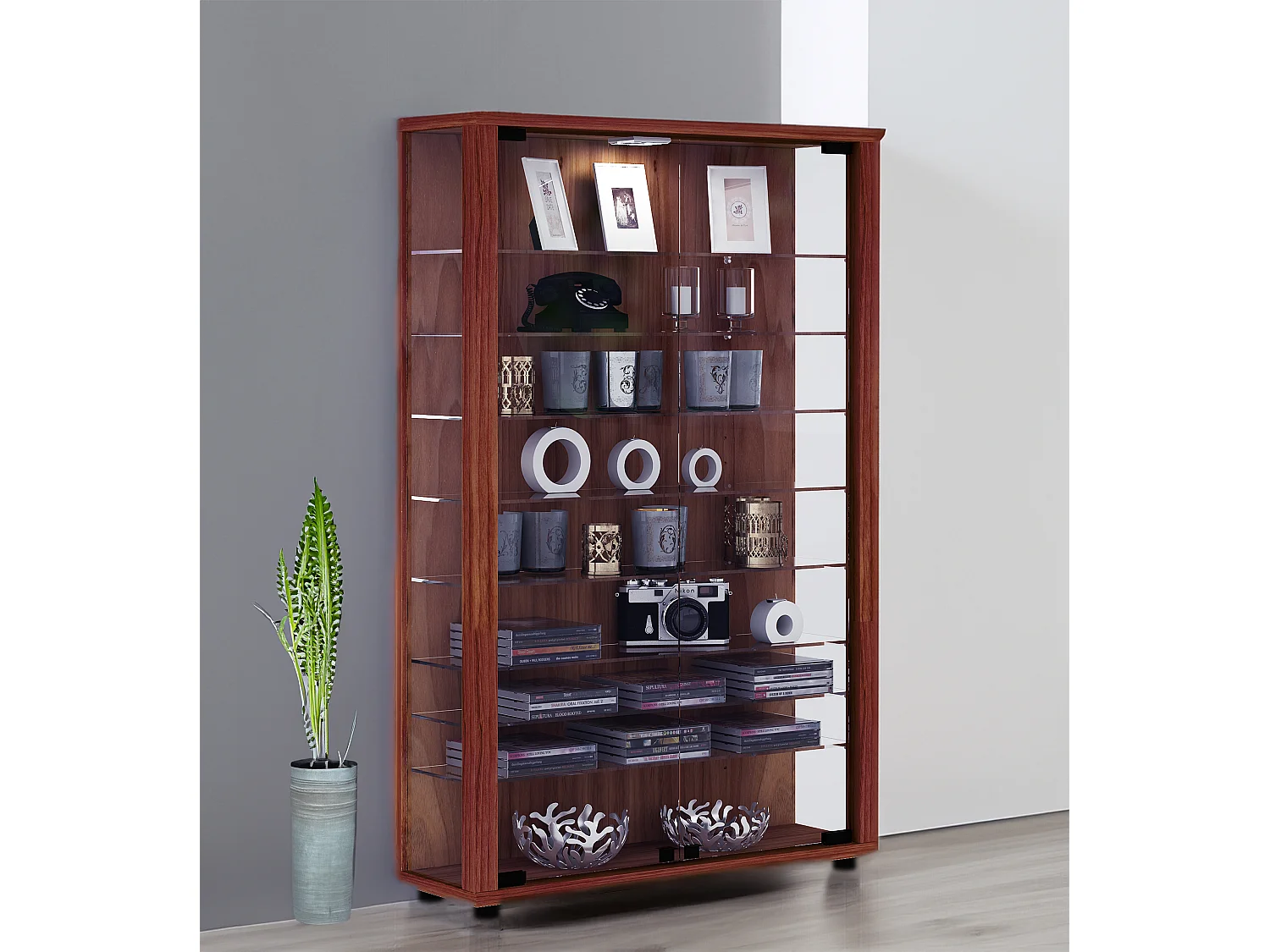 Armário em pé Lumo Nozes A. 90 x L. 59 x P. 18 cm