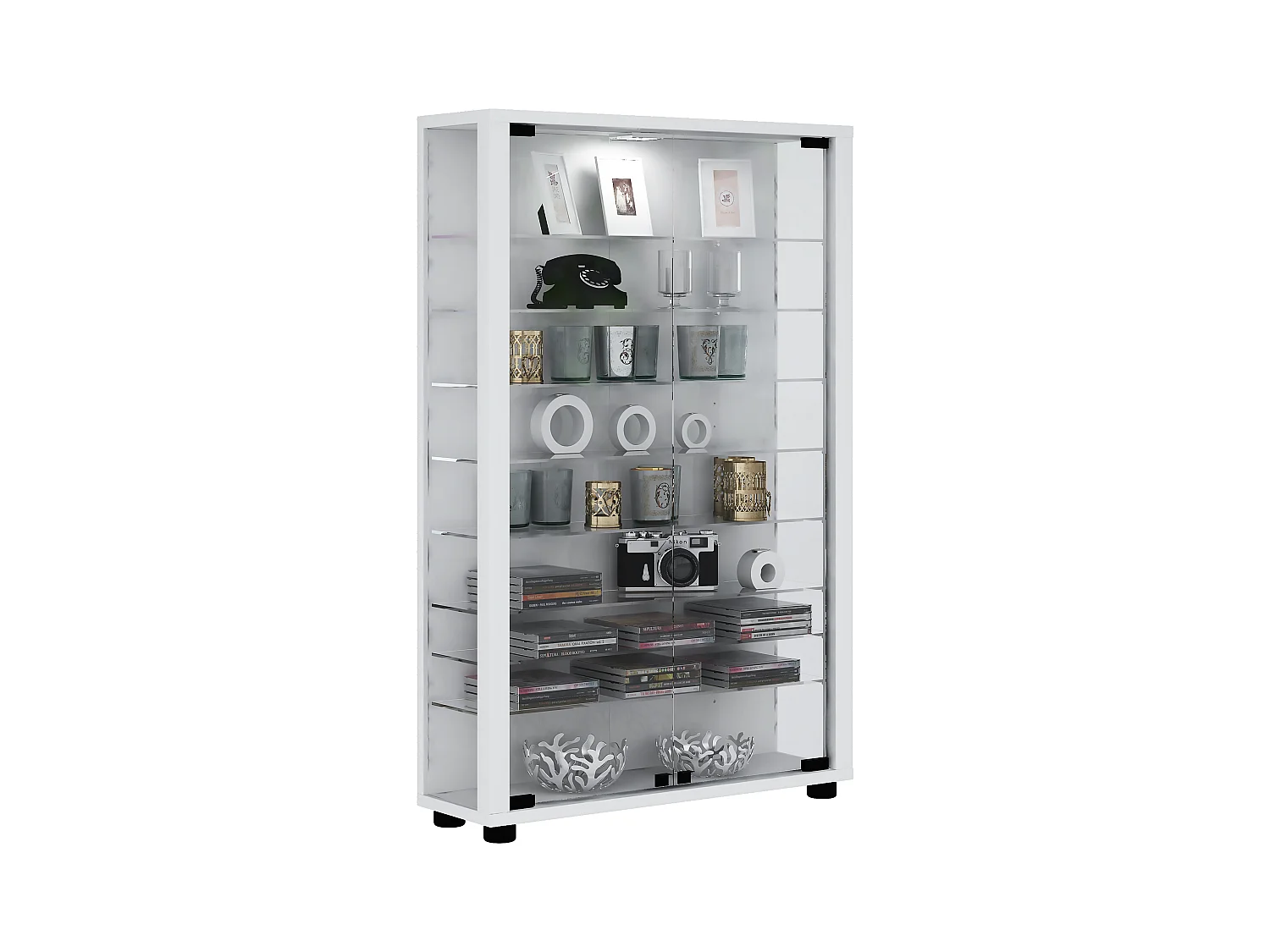 Houten Glas Stand Showcase Lumo Mini