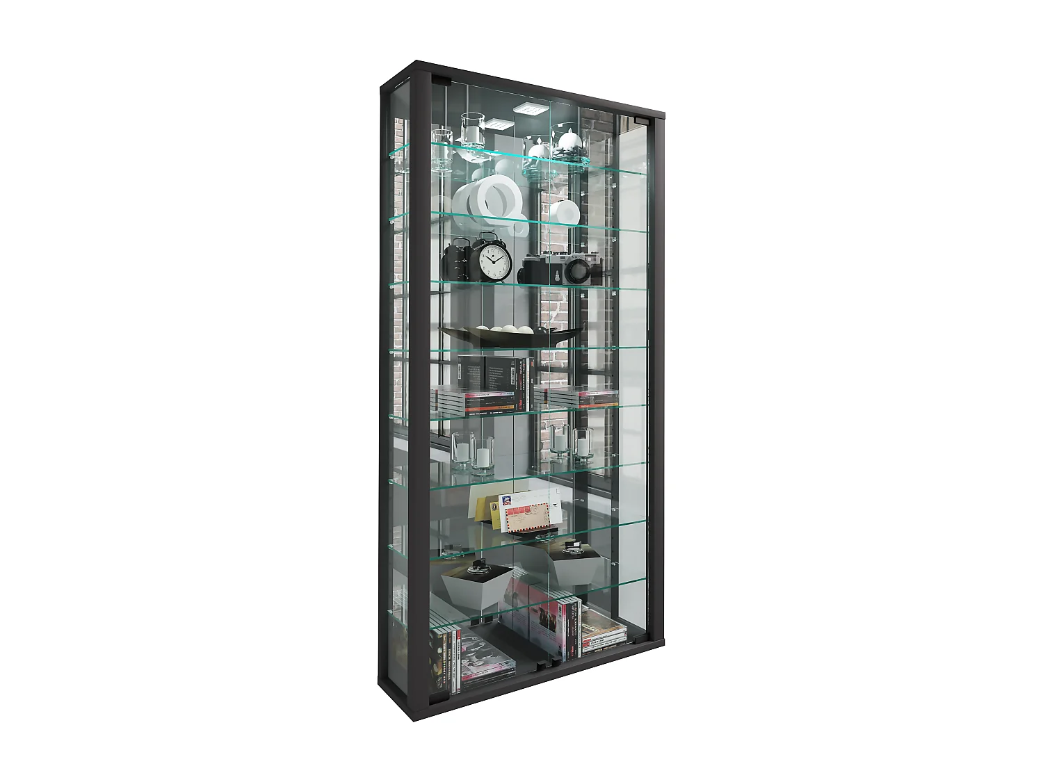 Wandvitrine Glasvitrine Vitrosa Maxi Spiegel