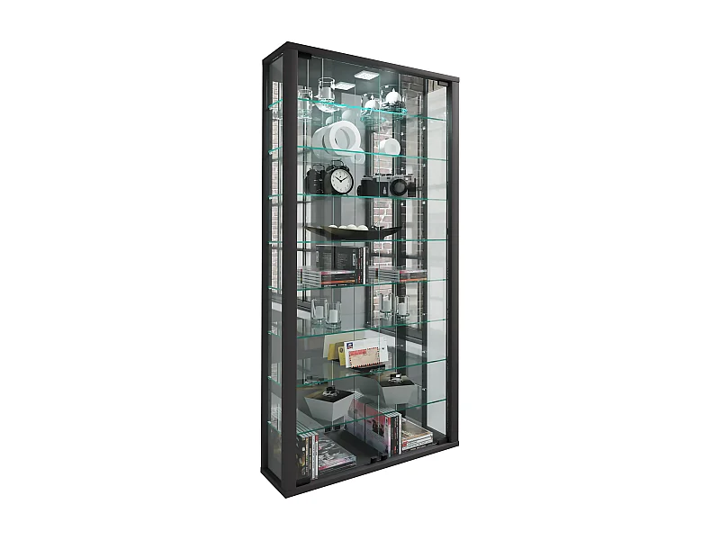 Wall display cabinet Vitrosa Black H. 115 x W. 59 x D. 18 cm