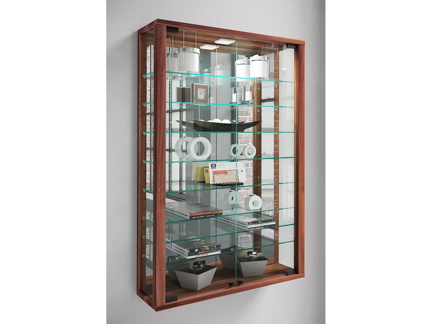 Wall display cabinet Vitrosa Nuts H. 91 x W. 59 x D. 18 cm