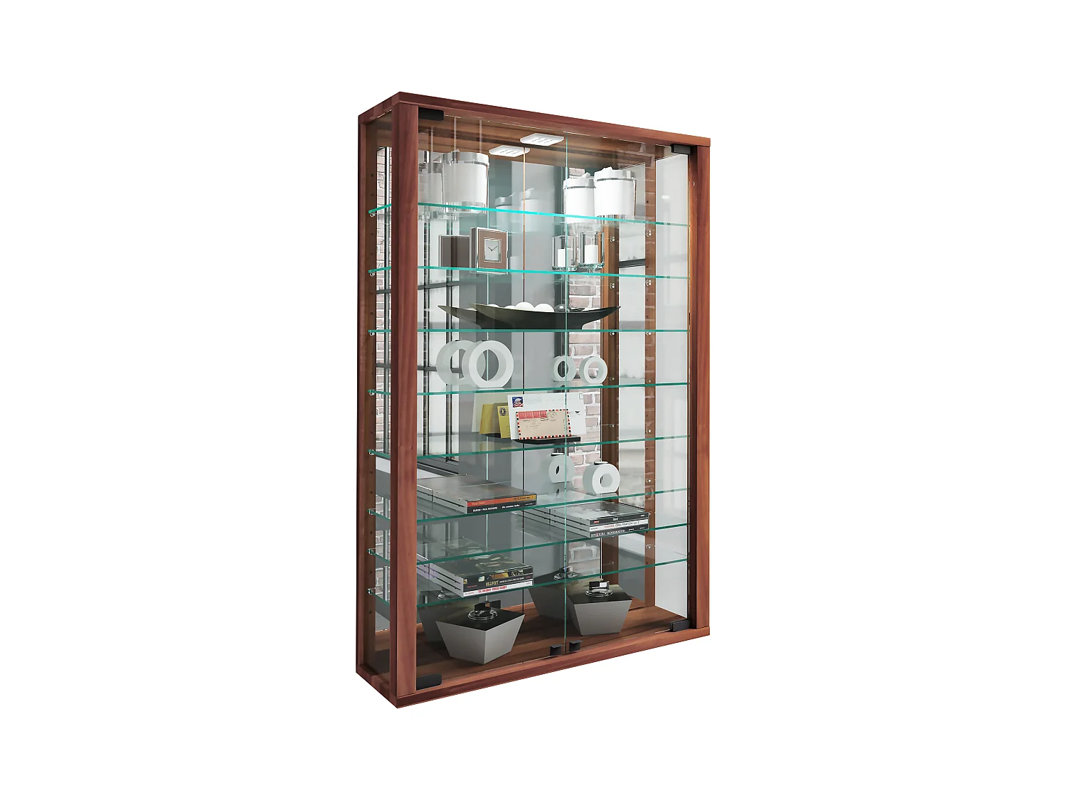 Wall display cabinet Vitrosa Nuts H. 91 x W. 59 x D. 18 cm