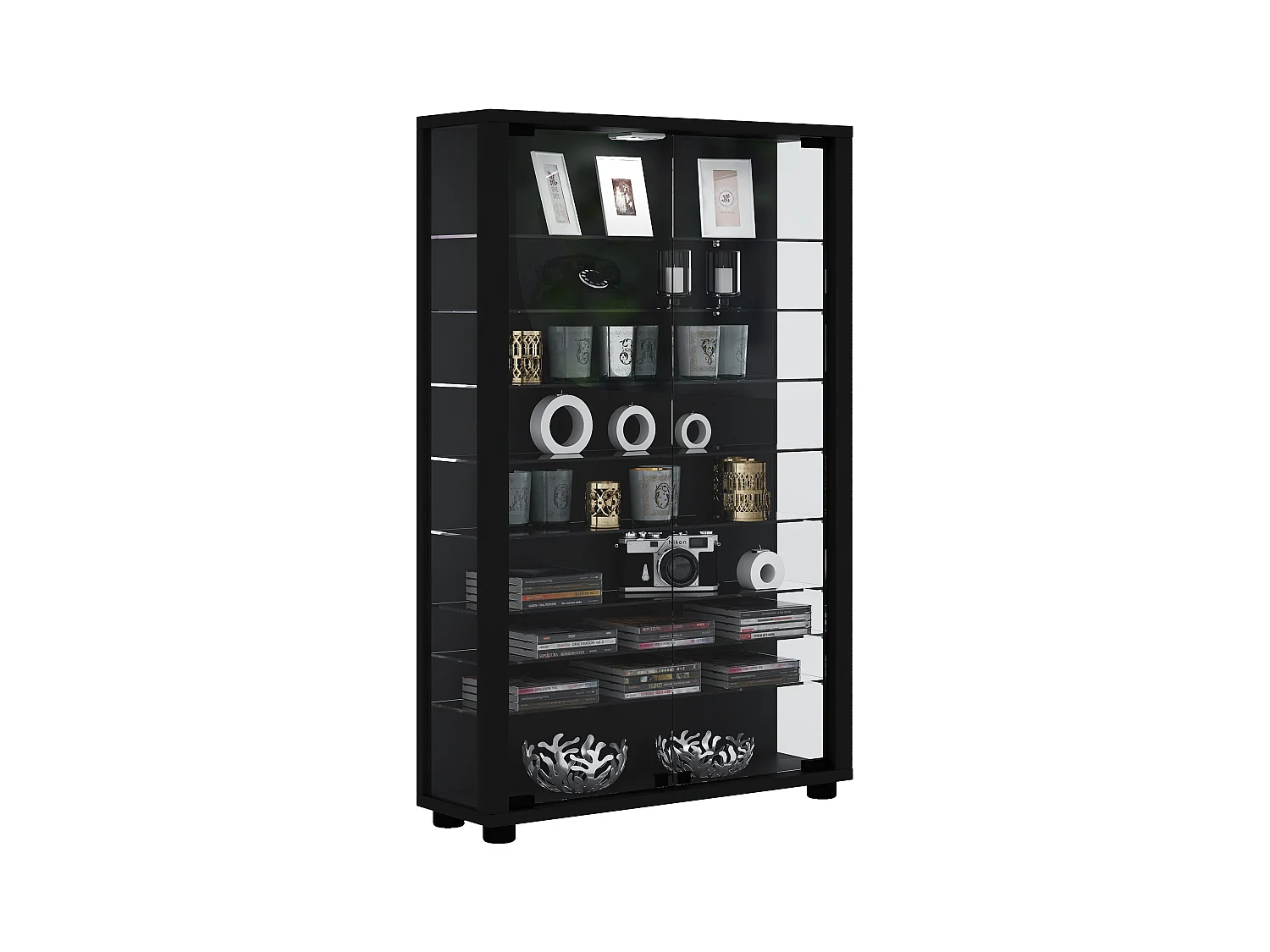 Houten Glas Stand Showcase Lumo Mini