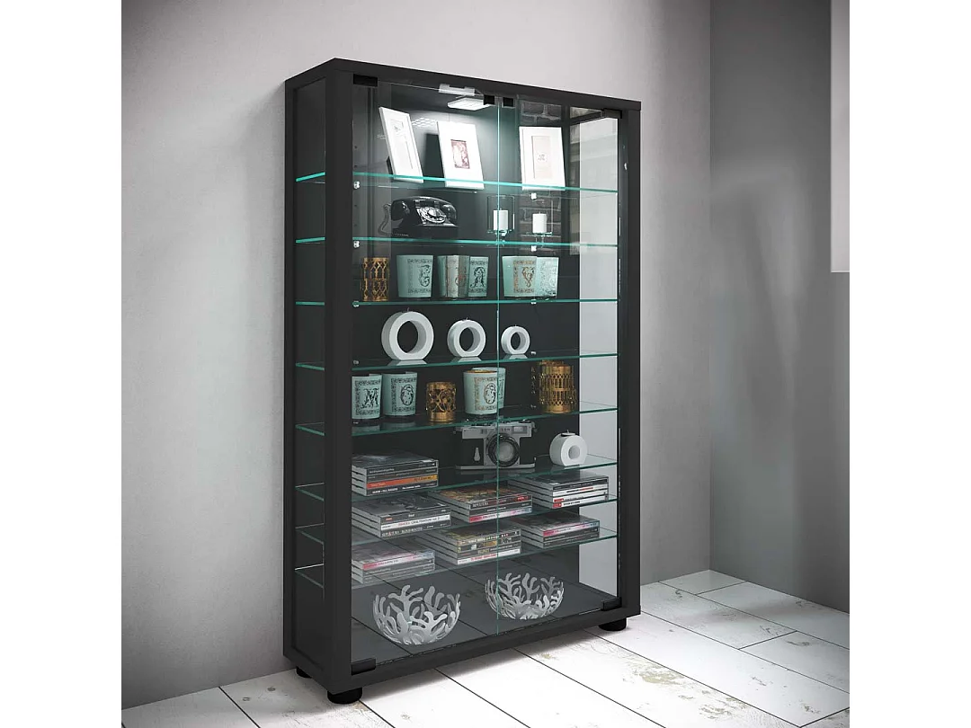 Standing cabinet Lumo Black H. 90 x W. 59 x D. 18 cm