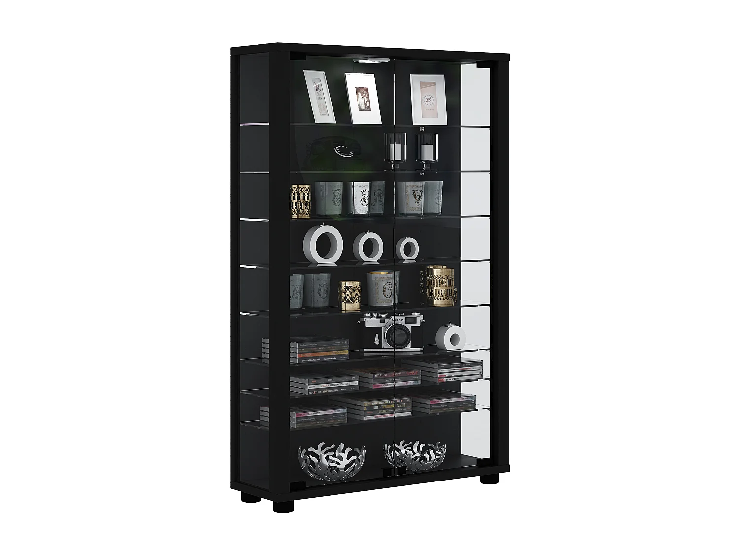 Houten Glas Stand Showcase Lumo Mini