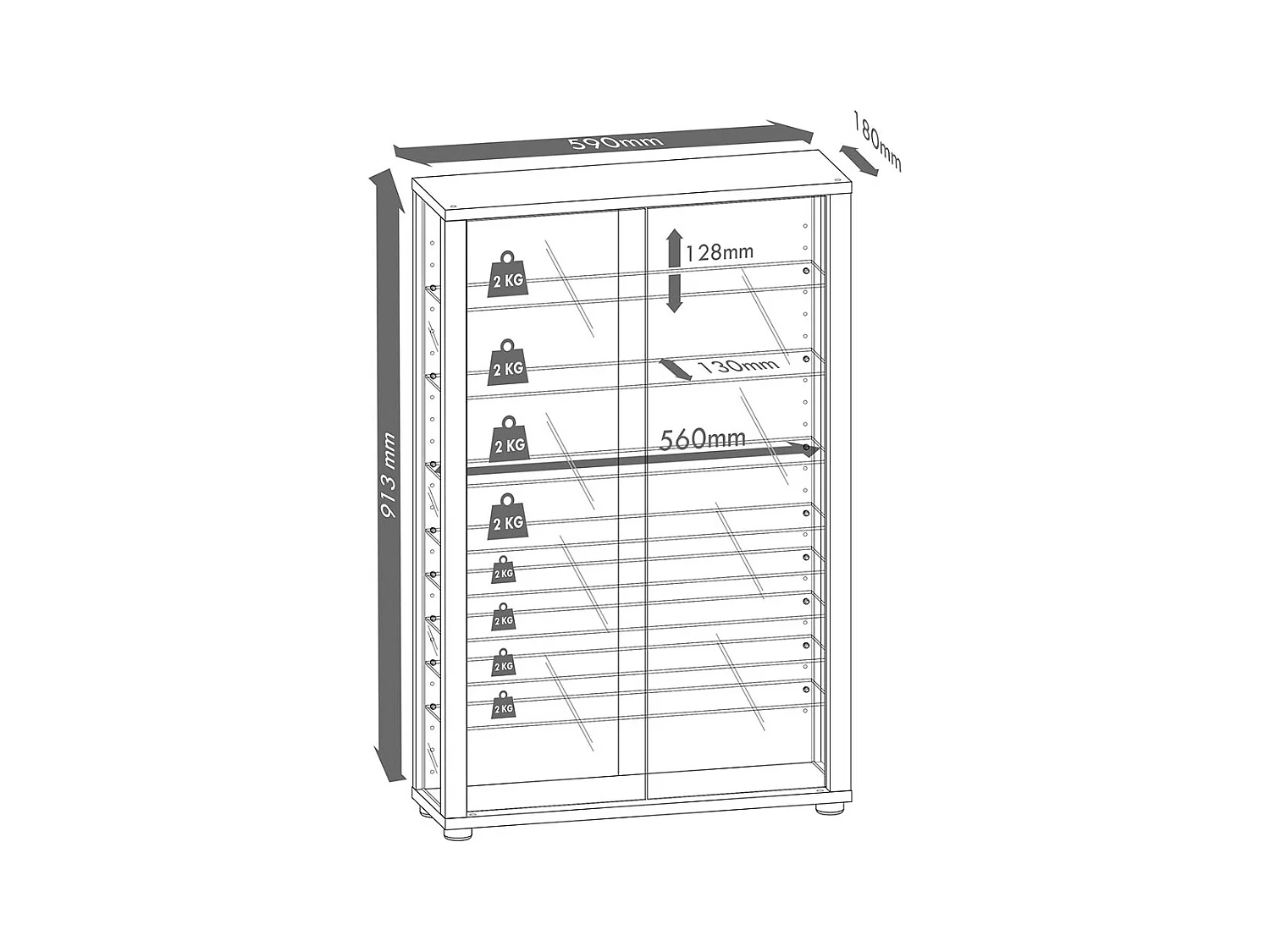 Armário em pé Lumo Nozes 0