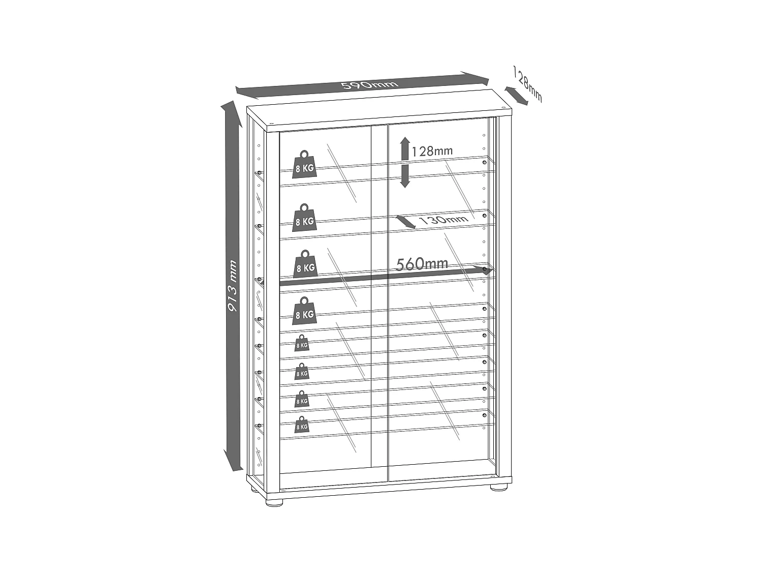 Armário em pé Lumo Nozes 0