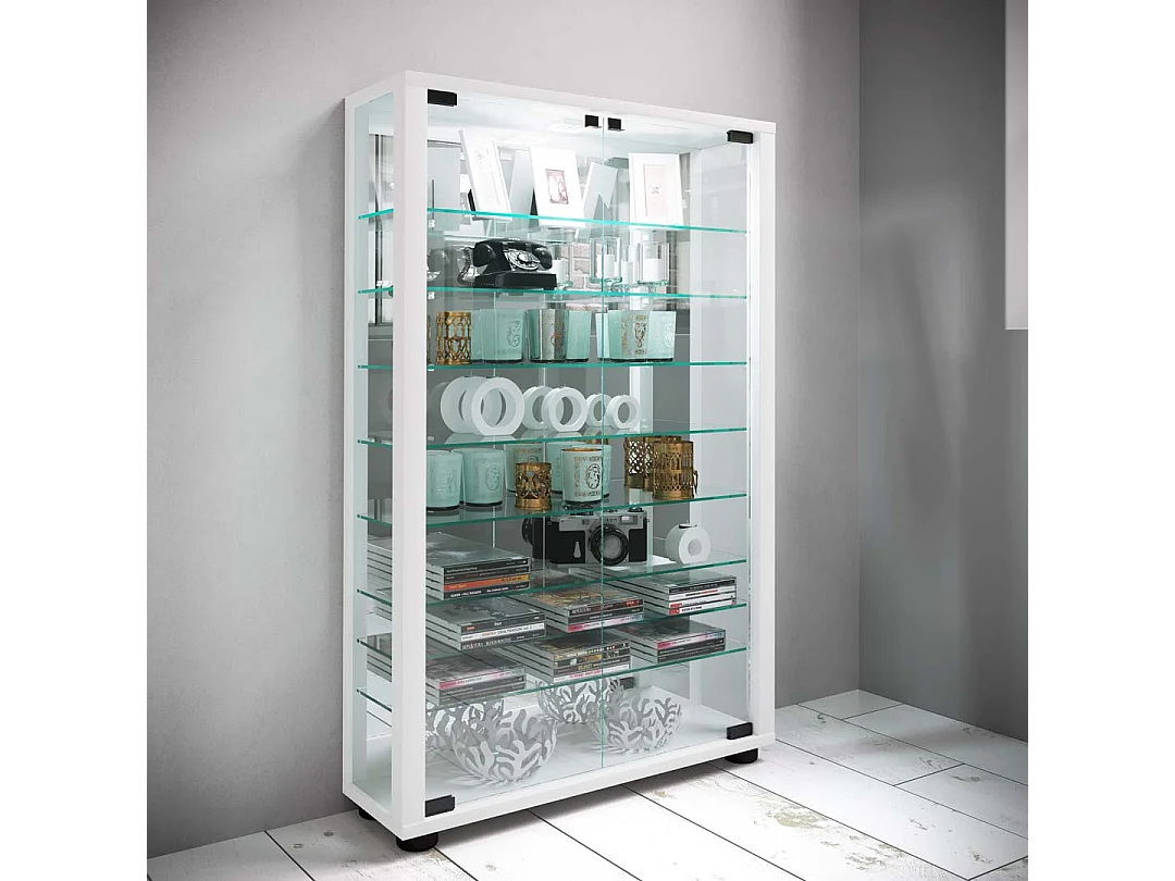 Glazen Stand Showcase Lumo Mini Spiegel