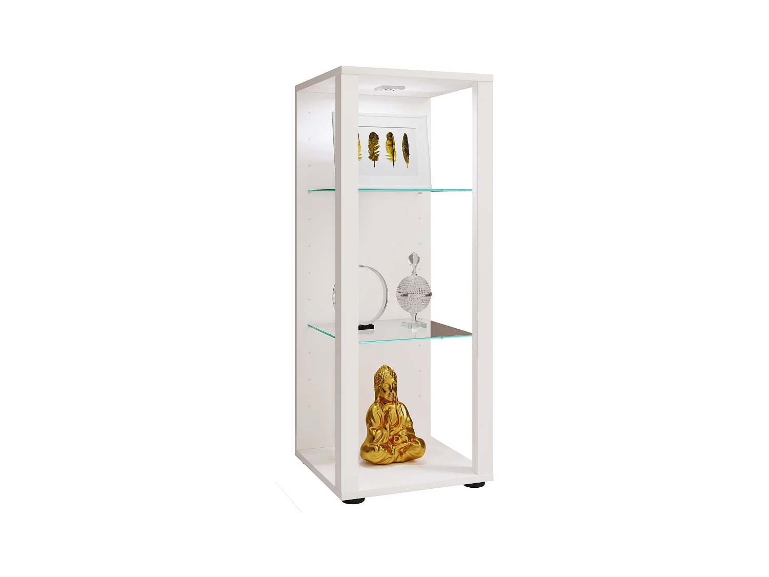 Standing cabinet Glasol White H. 90 x W. 35 x D. 35 cm