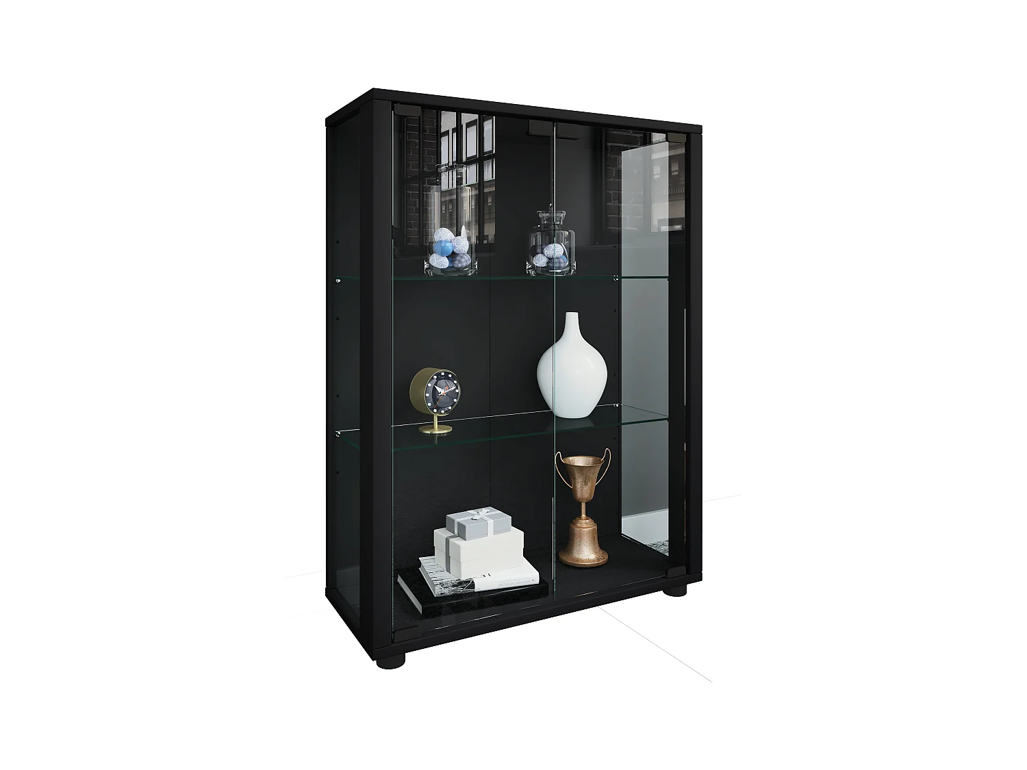 Standing cabinet Sintalo Black H. 80 x W. 60 x D. 25 cm