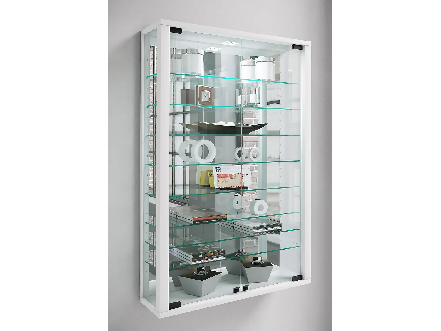 Wandvitrinekast Glazen vitrine Vitrosa Spiegel