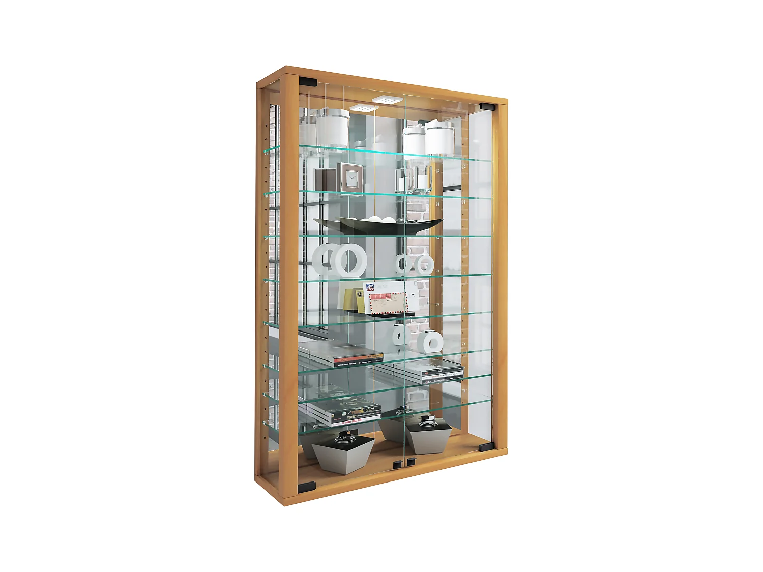Wall display cabinet Vitrosa Book H. 91 x W. 59 x D. 18 cm