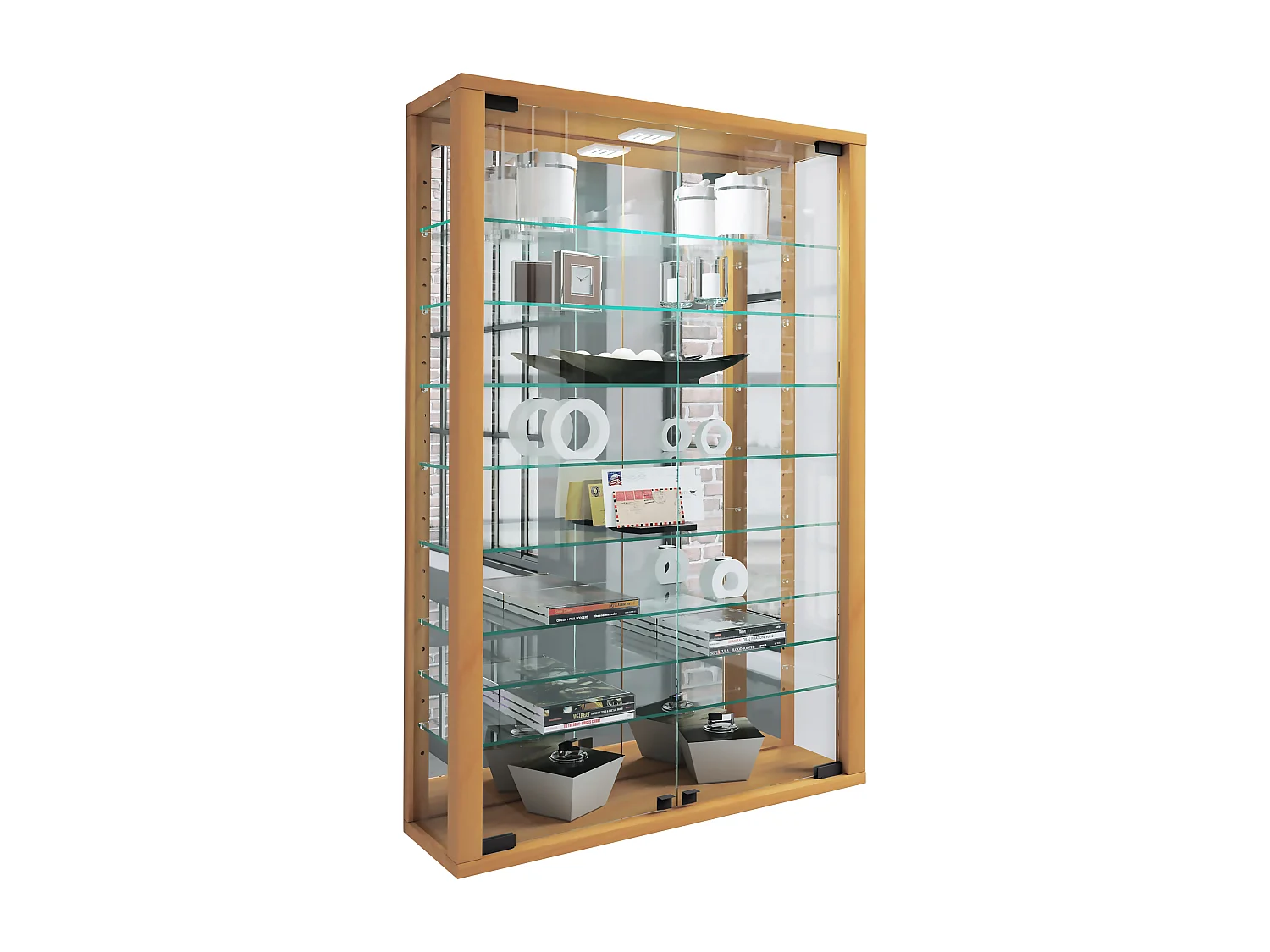 Wandvitrinekast Glazen vitrine Vitrosa Spiegel