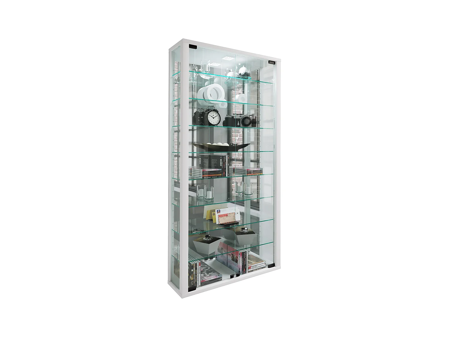 Wandvitrinekast Glazen vitrine Vitrosa Spiegel