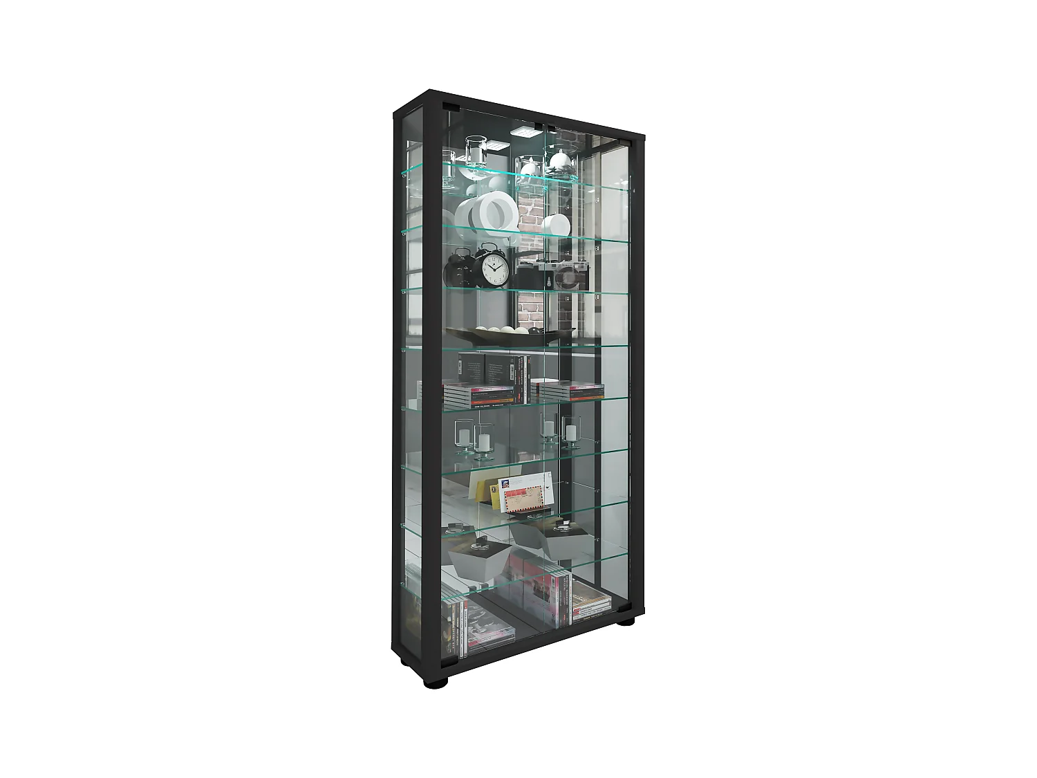 Standing cabinet Lumo Black H. 115 x W. 59 x D. 18 cm