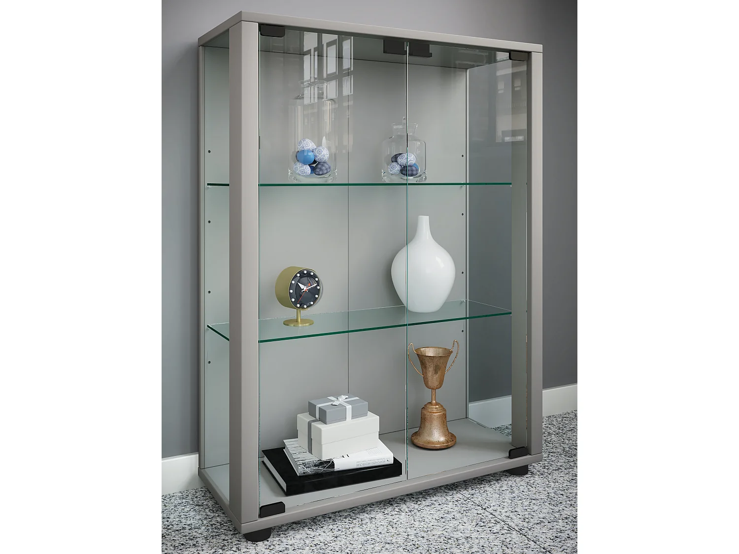 Holz Glas Stand Vitrine Sammelvitrine Sintalo