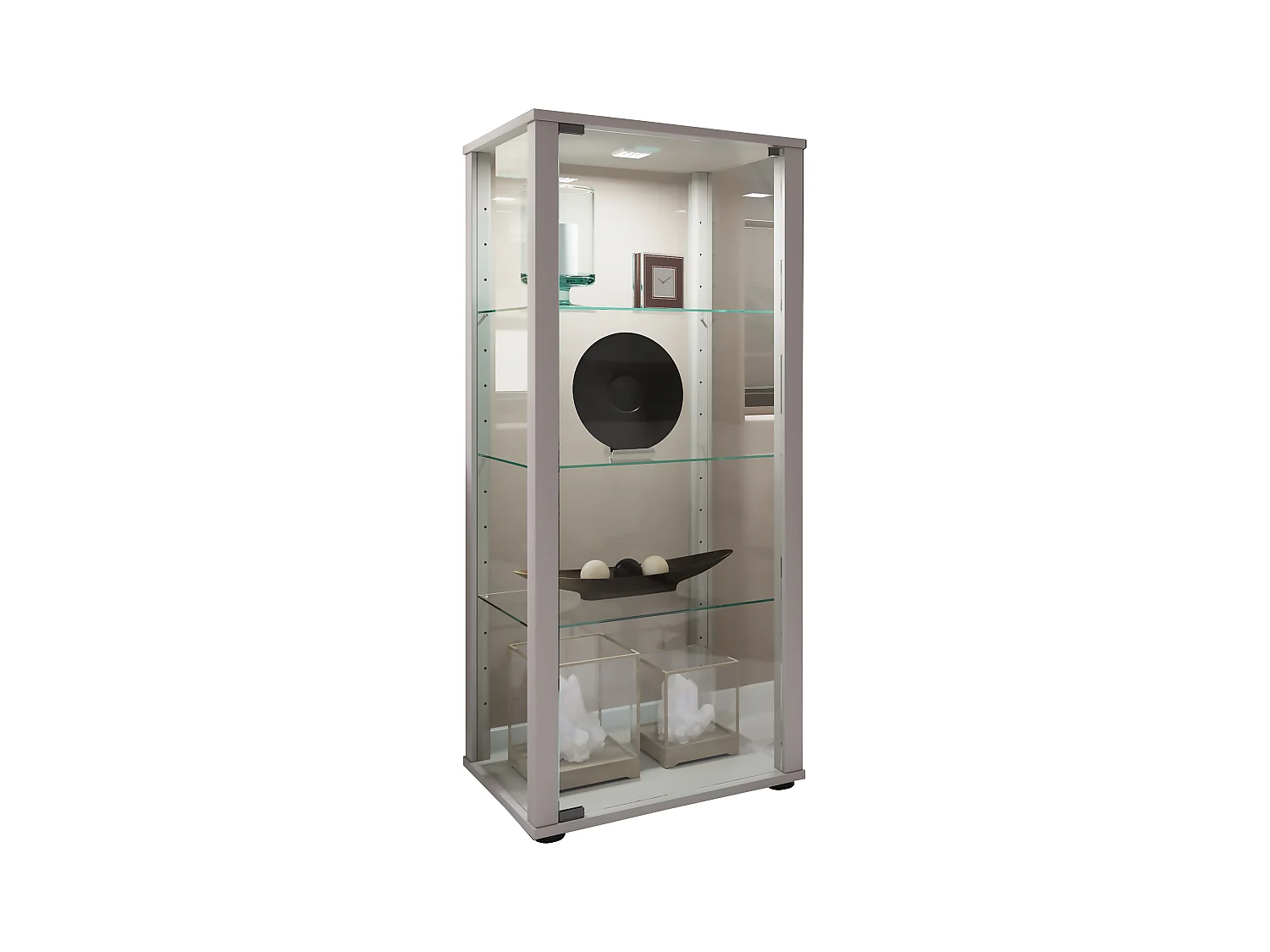 Standing cabinet Kavisa Silver H. 115 x W. 50 x D. 38 cm