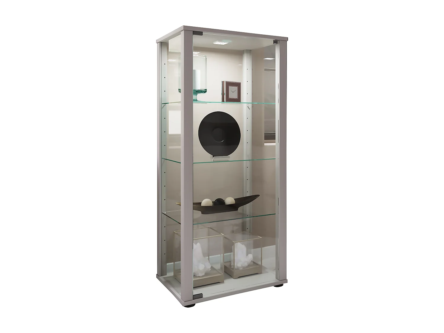 Standing cabinet Kavisa Silver H. 115 x W. 50 x D. 38 cm