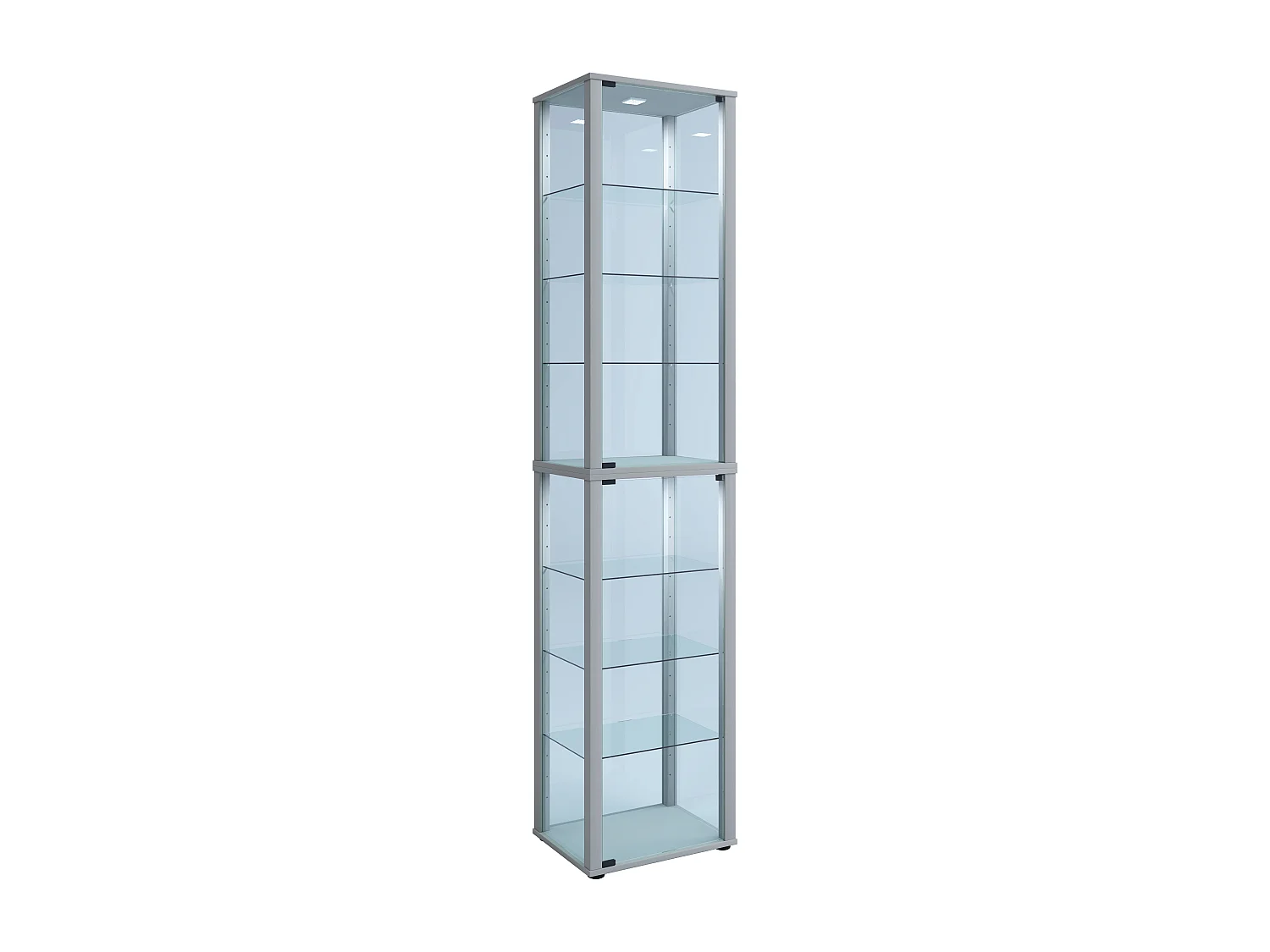 Standing cabinet Kavisa Silver H. 227 x W. 50 x D. 38 cm