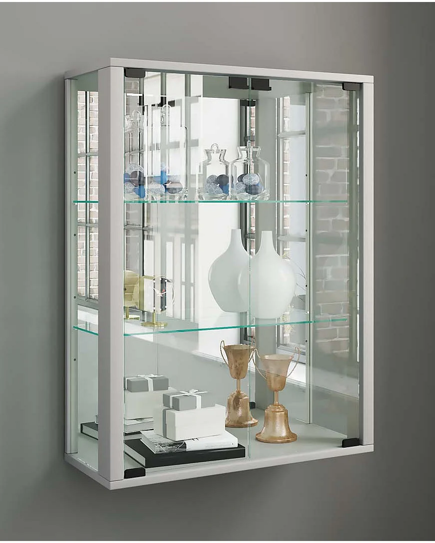 Wandvitrine Hängevitrine Glasvitrine Udina Spiegel
