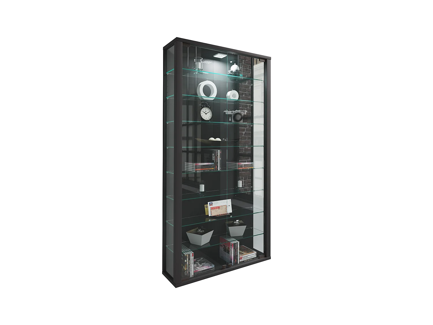 Standing cabinet Lumo Black H. 113 x W. 59 x D. 18 cm