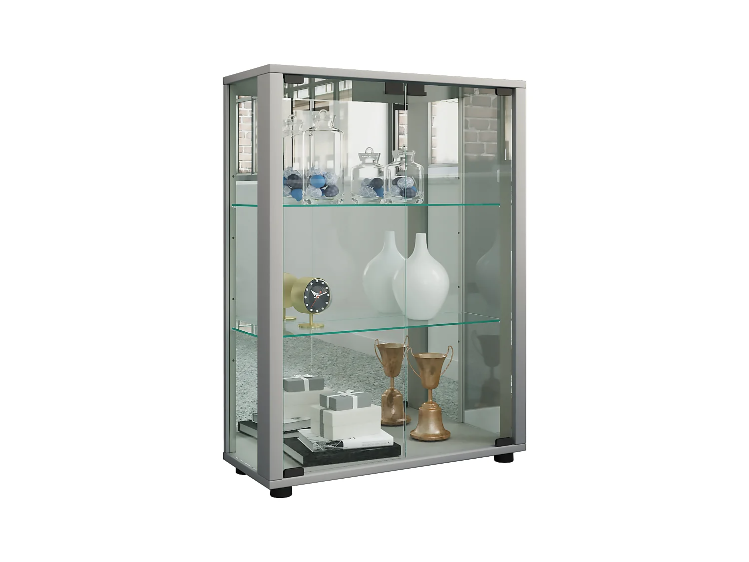 Standing cabinet Sintalo Silver H. 80 x W. 60 x D. 25 cm