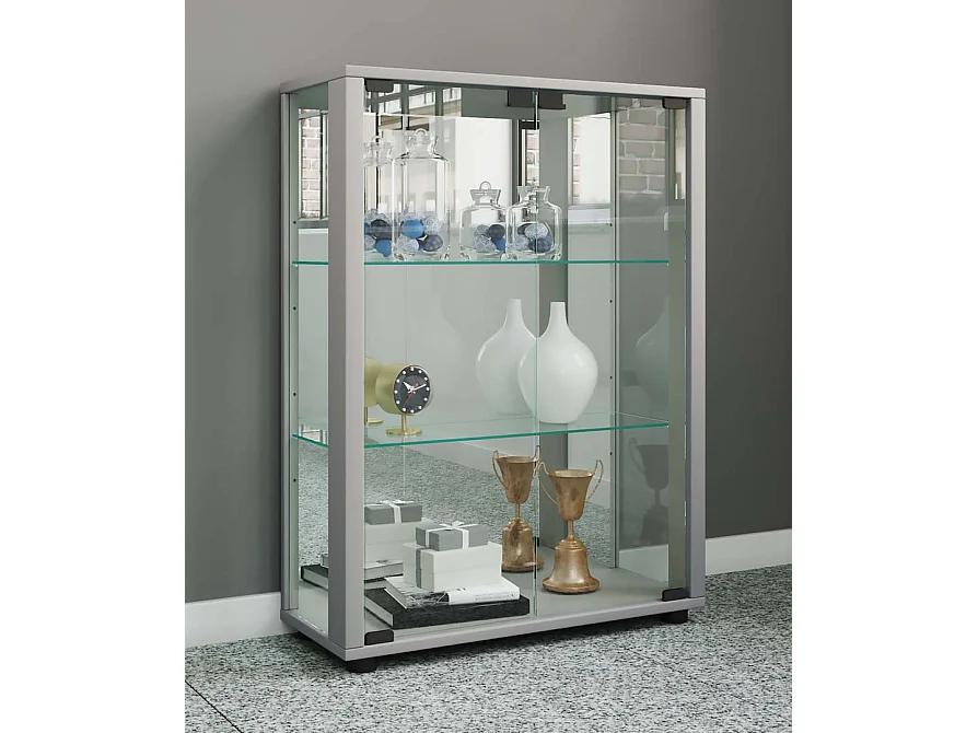 Glas Stand Vitrine Sammelvitrine Sintalo Spiegel