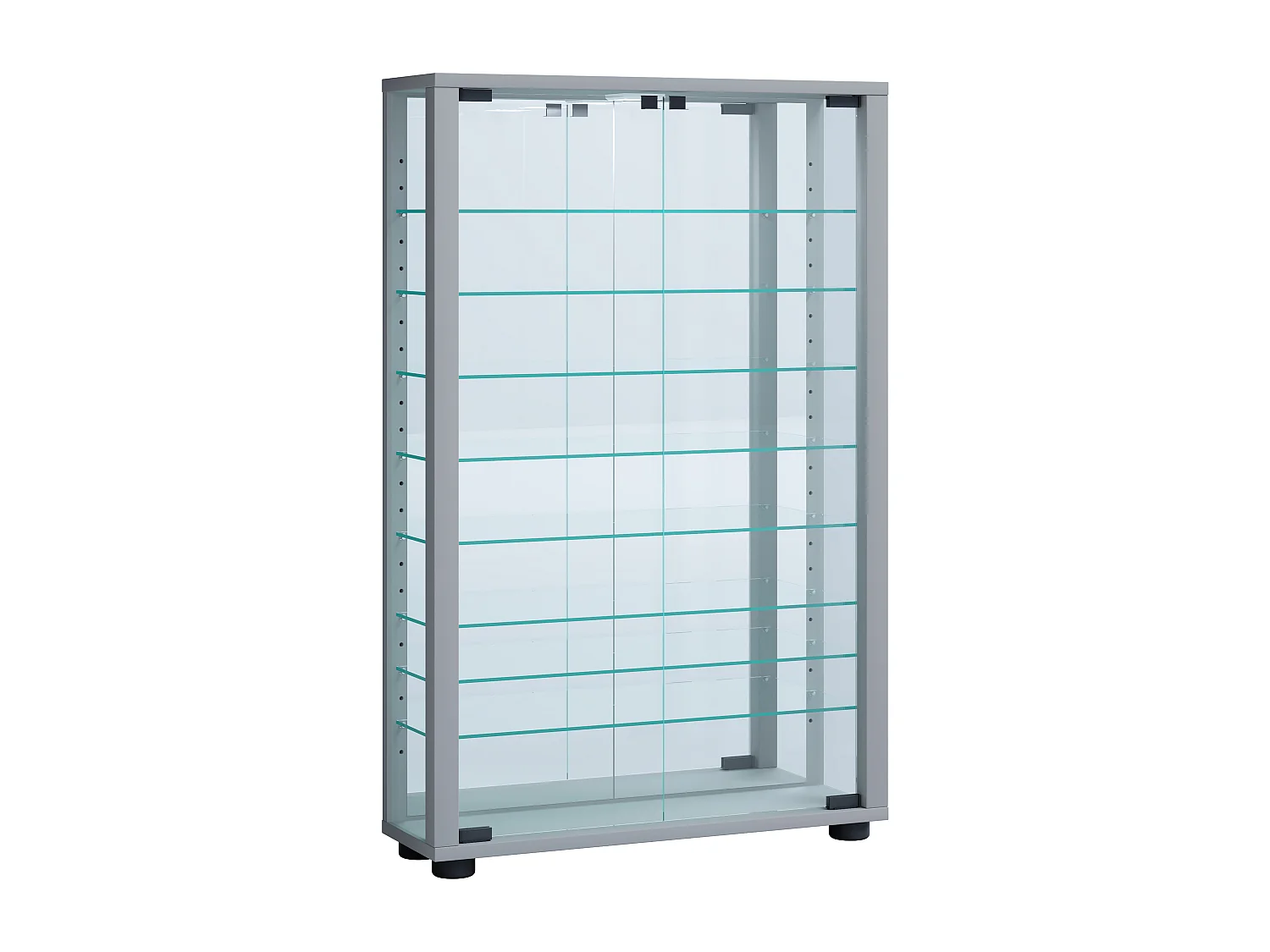 Wall display cabinet Vitrosa Silver H. 91 x W. 59 x D. 18 cm