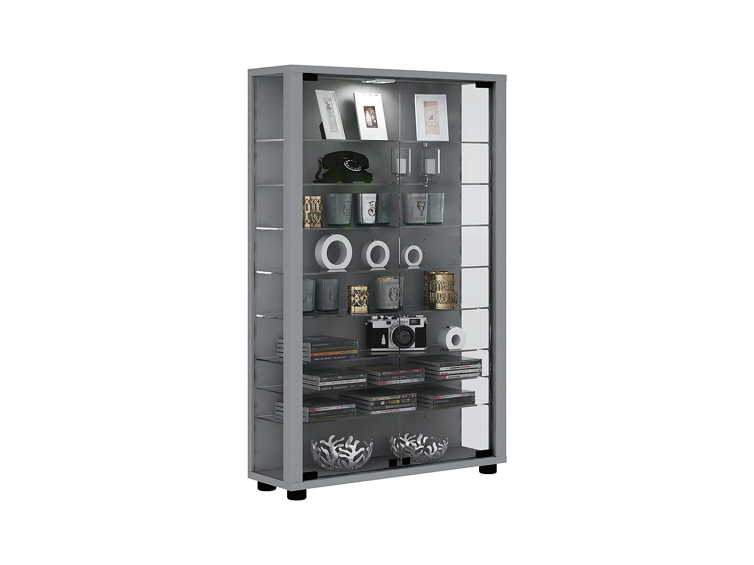 Houten Glas Stand Showcase Lumo Mini