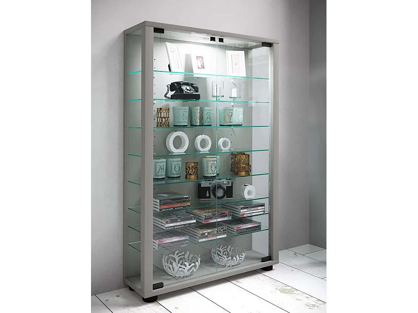 Standing cabinet Lumo Silver H. 90 x W. 59 x D. 18 cm