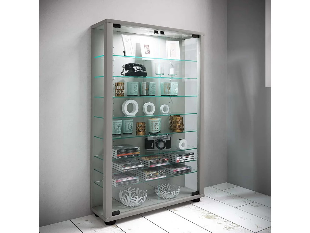 Standing cabinet Lumo Silver H. 90 x W. 59 x D. 18 cm