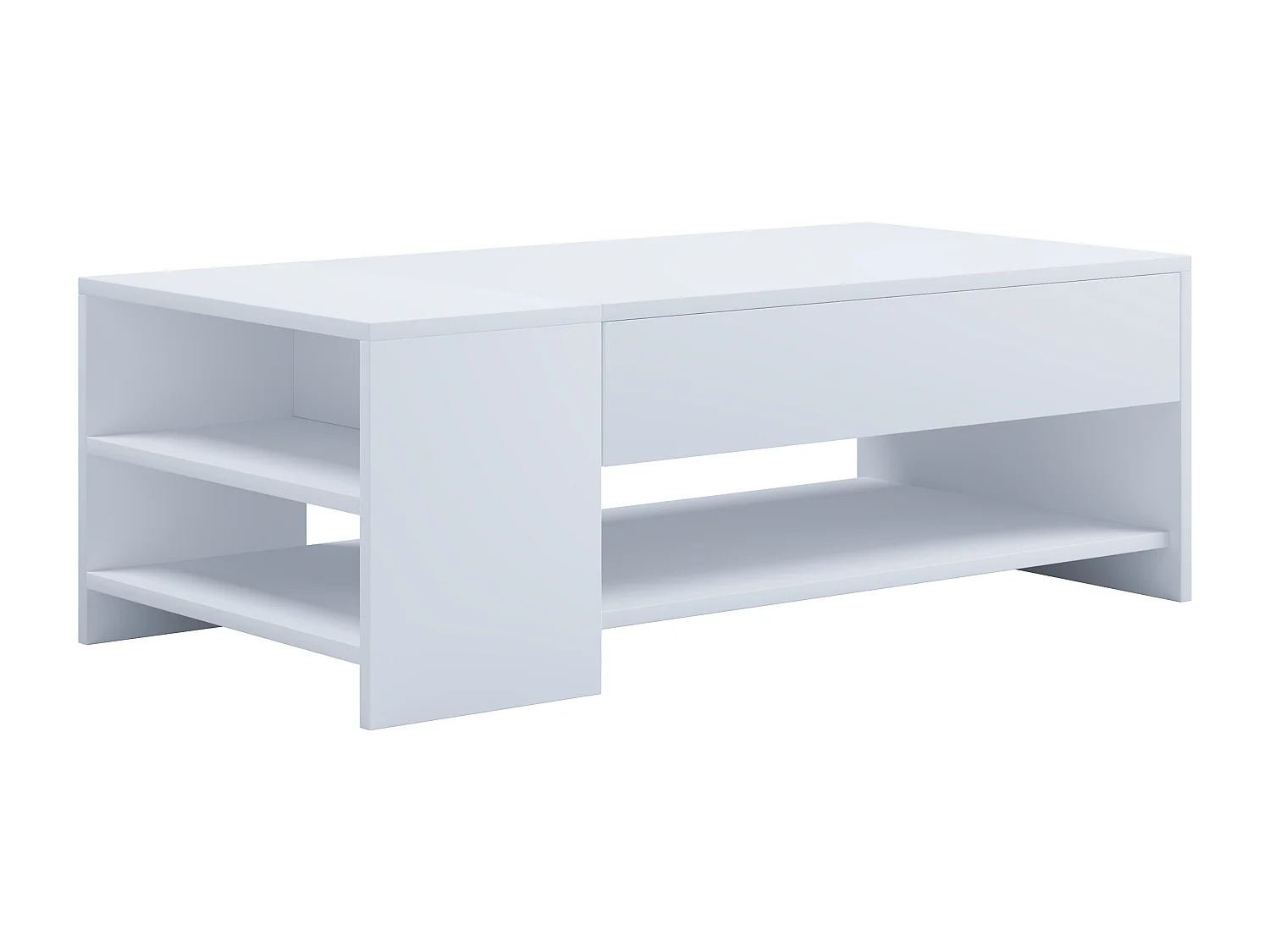 Side table & coffee table Tindus White / White H. 35 x W. 100 x D. 50 cm