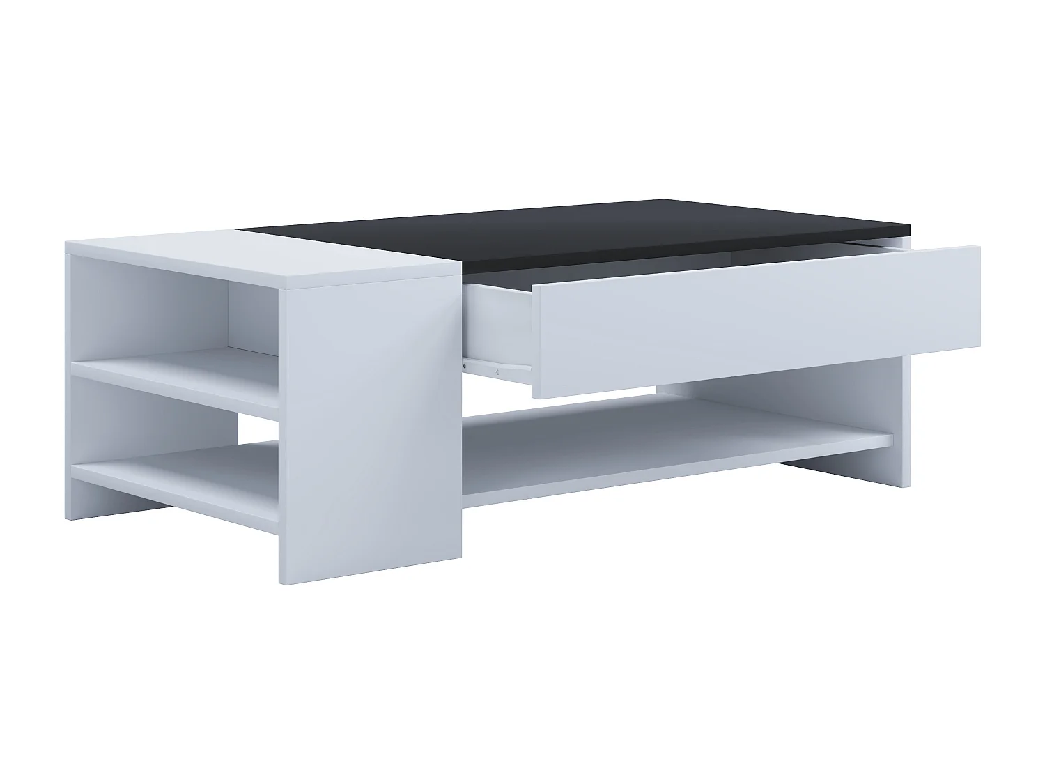 Side table & coffee table Tindus White / Black H. 35 x W. 100 x D. 50 cm