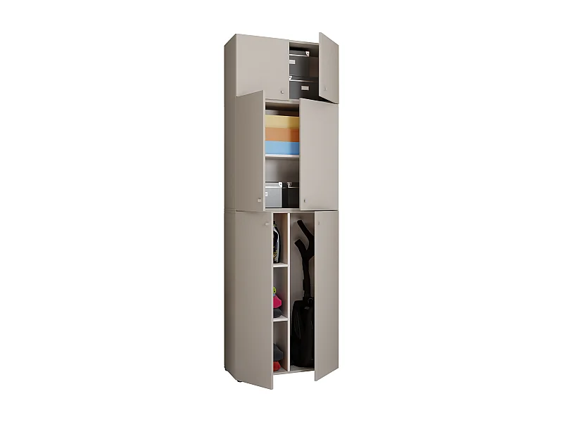 Multi-purpose cabinets Lona Gray H. 223 x W. 70 x D. 39 cm