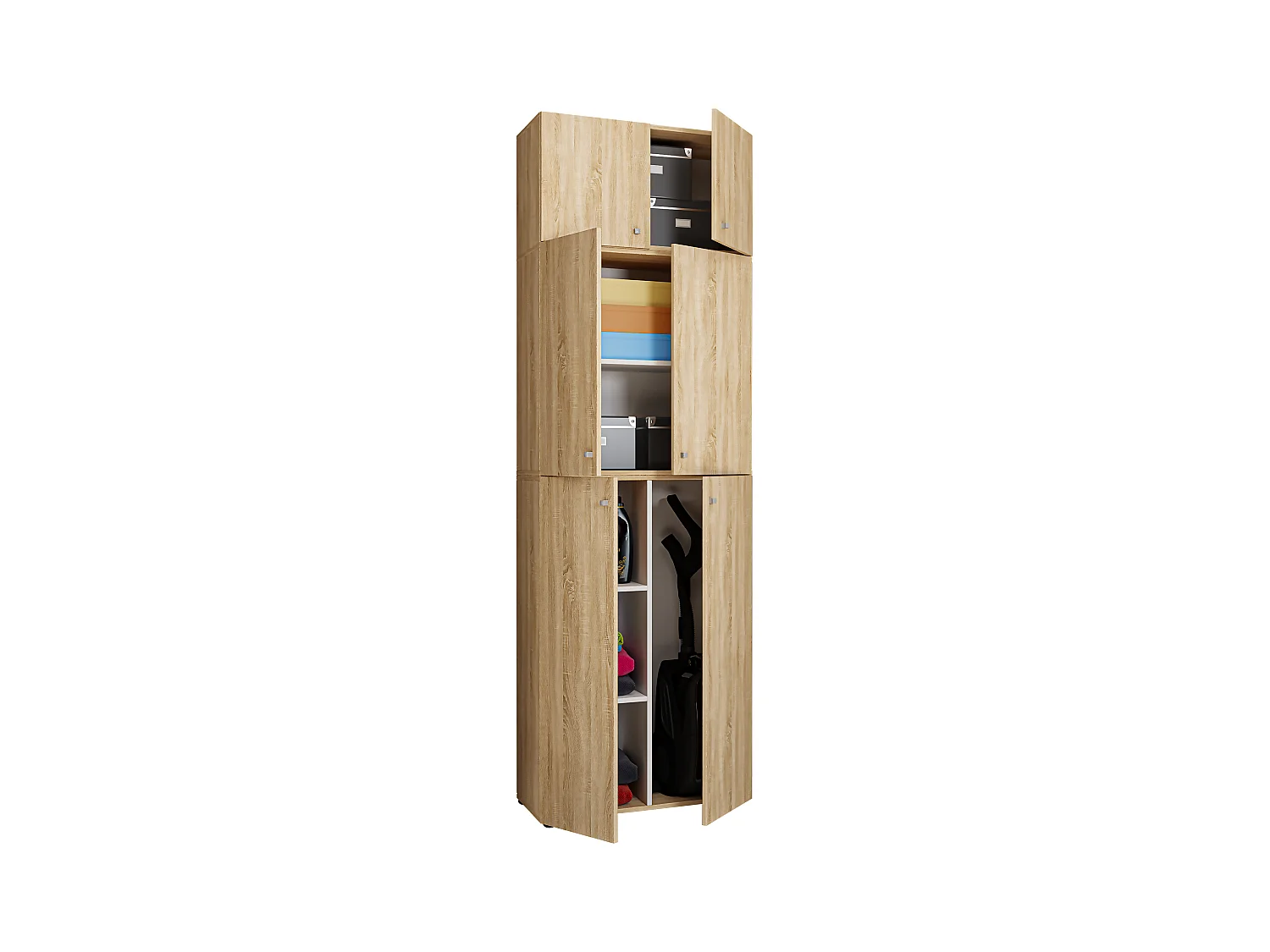 Armários multifuncionais Lona Sonoma Oak A. 223 x L. 70 x P. 39 cm