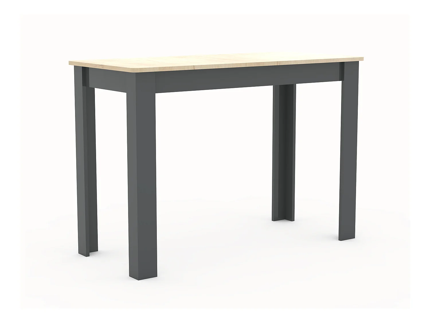 Dining Group Esal Anthracite / honey oak H. 80 x W. 153 x D. 123 cm