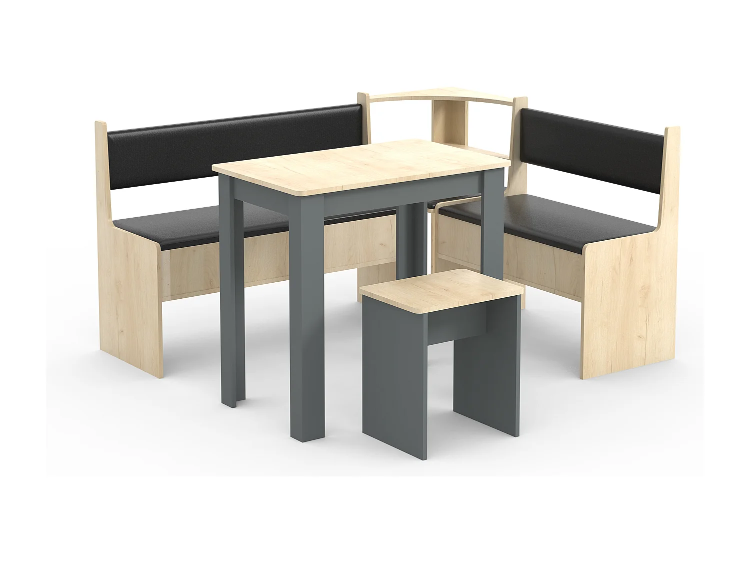 Grupo de comidas Esal Antracita / roble de miel 80 x 153 x P. 123