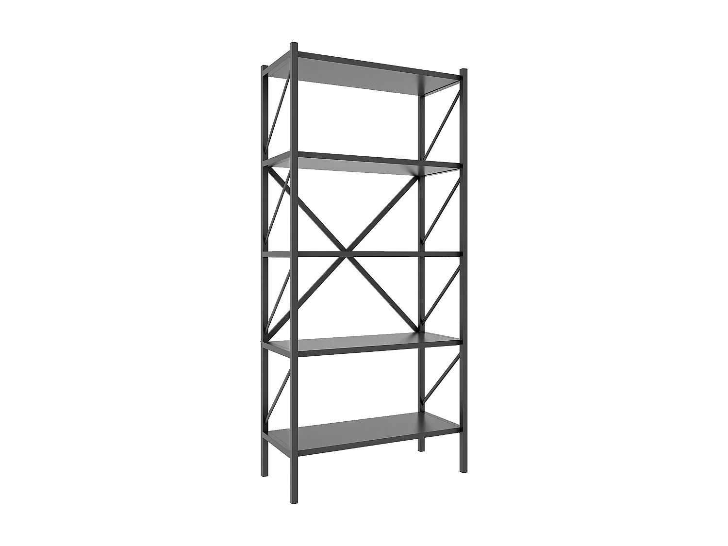 VCM Wood Metal Storage Stand Shelf Bookshelf Decoração Livros Stand Shelf Insasi 5 (Anthracite)