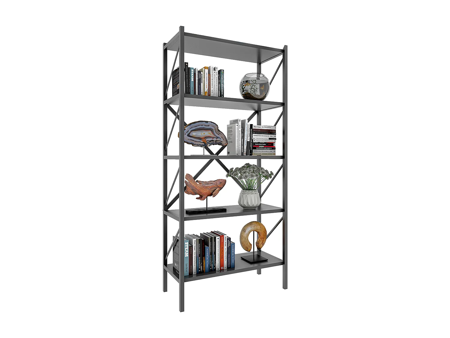 Metallo Stand Shelf Books Insasi 5x