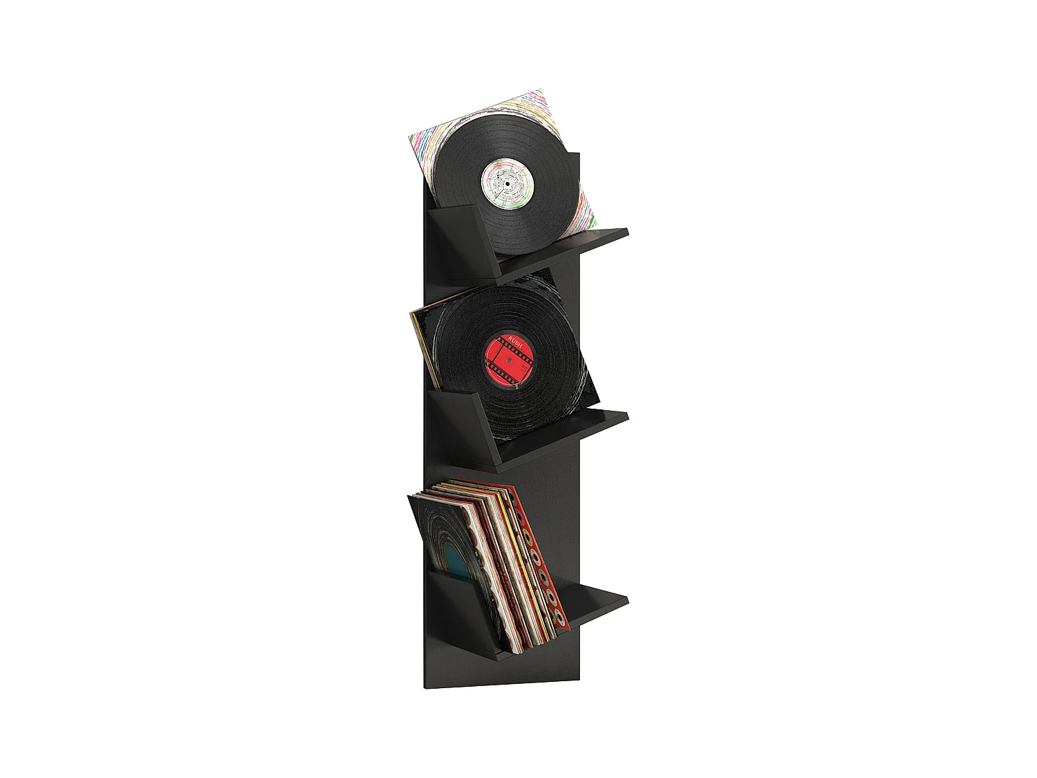 Holz Bücher Schallplatten LP Hänge Wandregal Sulda