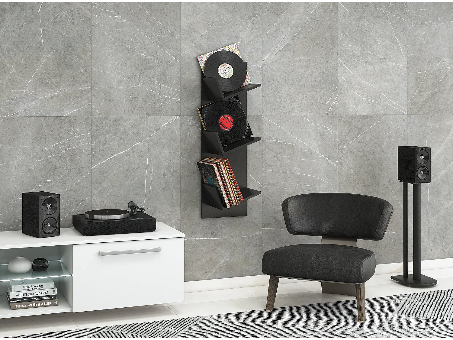 Records LP Hanging Wall Shelf Sulda