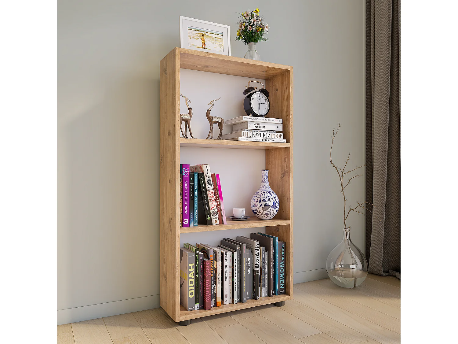 Holz Büro Regal Bücher Ordner Aktenregal Bulas 3f