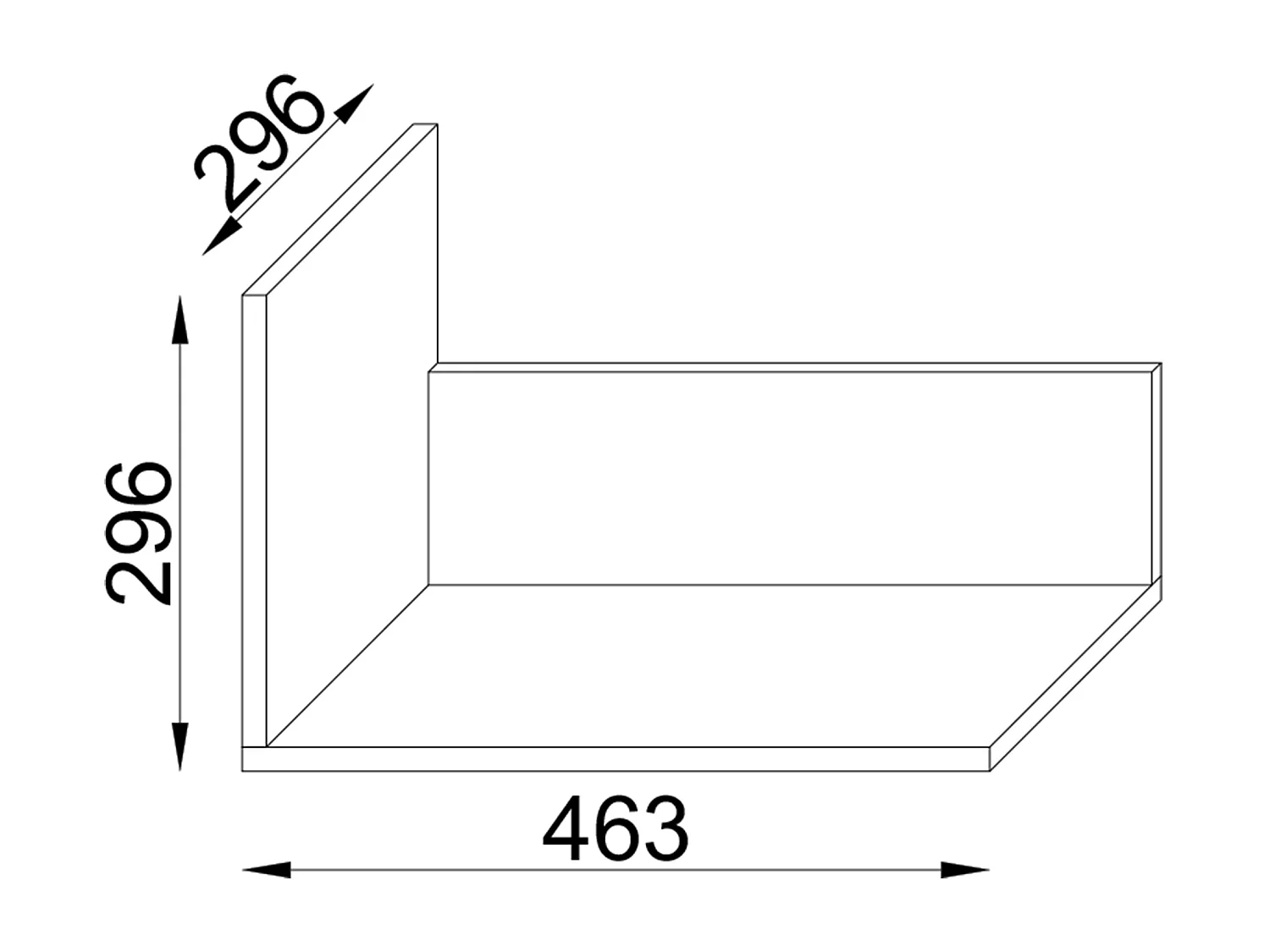 VCM Bois Étagère murale Étagère suspendue Board Blisa (Blanc)