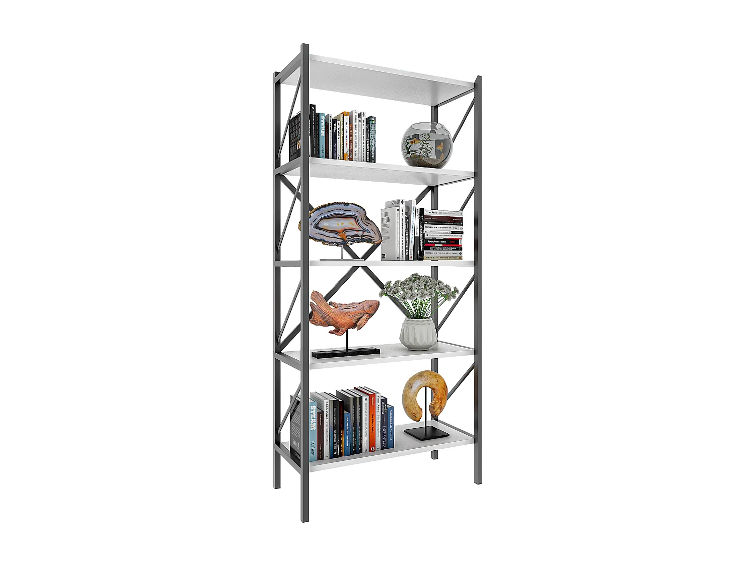 Stand Rack Insasi White H. 160 x W. 66 x D. 34 cm