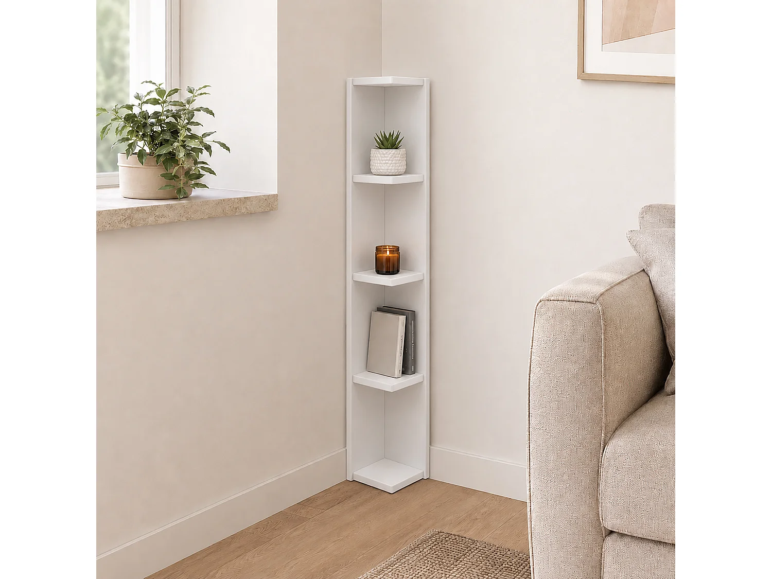 Houten Stand Plank Decoratie Hoek Rack Honsa