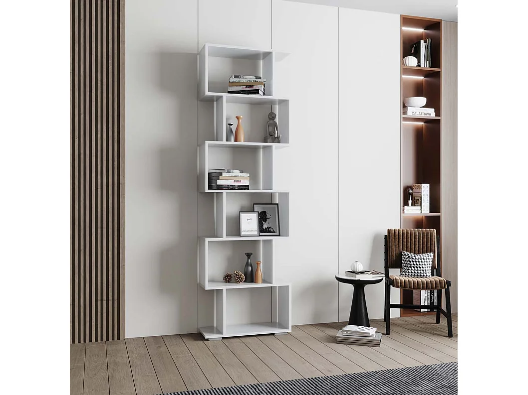 PalusaL bibliothèque 6 tablettes blanc.