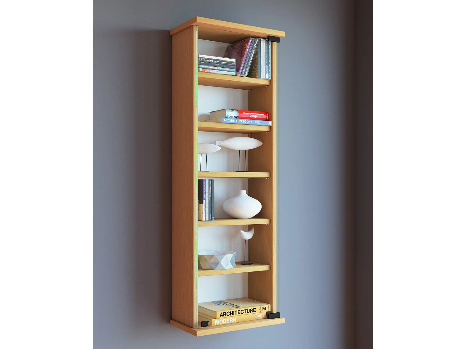 CD / DVD Media Shelf Lona Book H. 92 x W. 31 x D. 18 cm