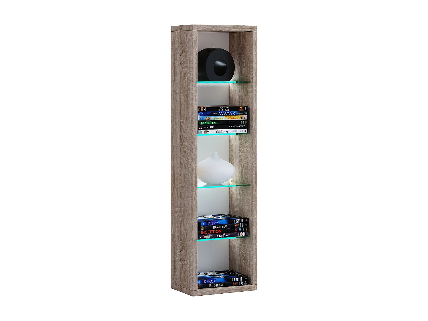 Wall Rack Rasato Sonoma Oak H. 77 x W. 21 x D. 14 cm