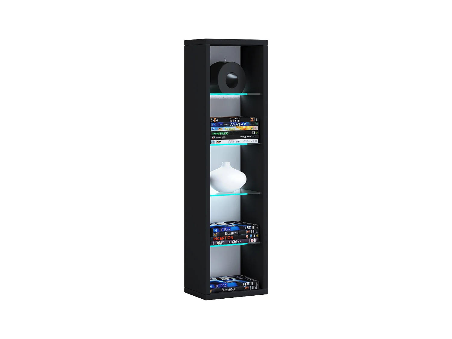 Wall Rack Rasato Black H. 77 x W. 21 x D. 14 cm