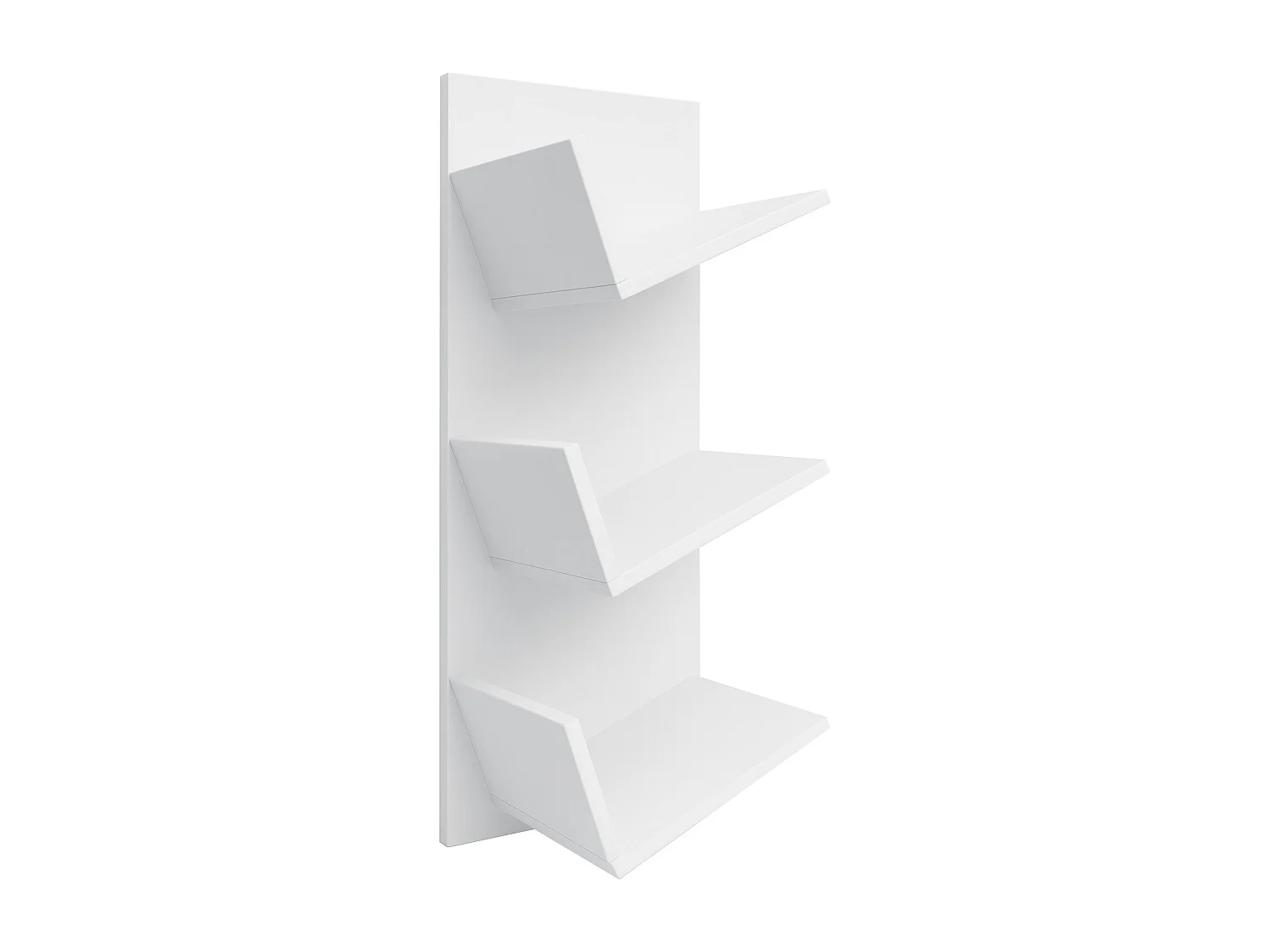 CD / DVD Media Shelf Lona White H. 106 x W. 33 x D. 26 cm